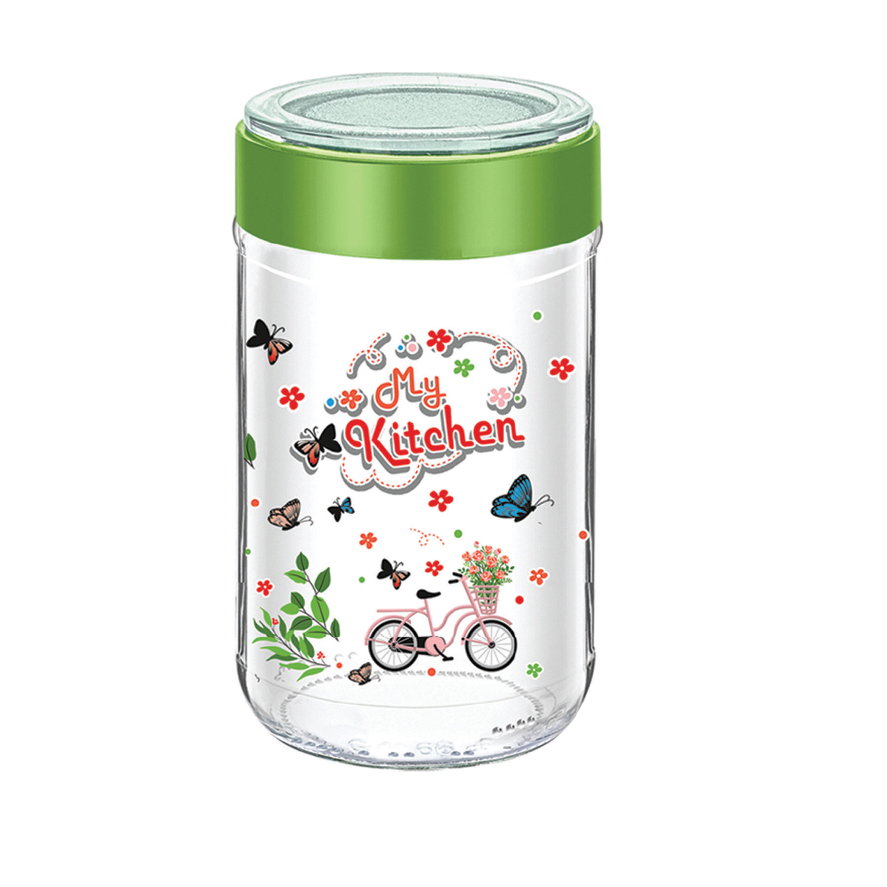 Vakumlu Kapaklı Desenli Kavanoz