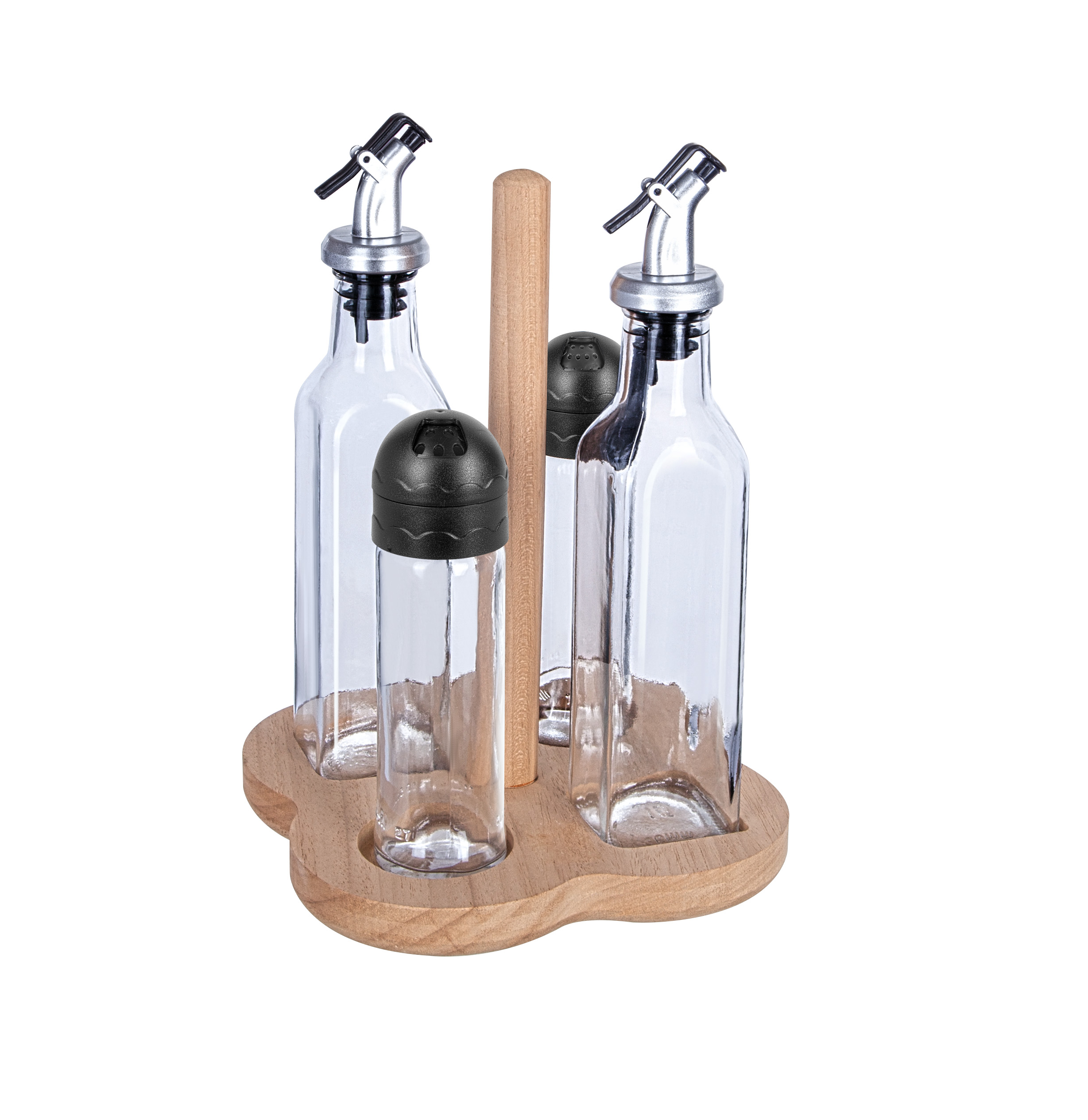 Wooden With Stand Oil Set