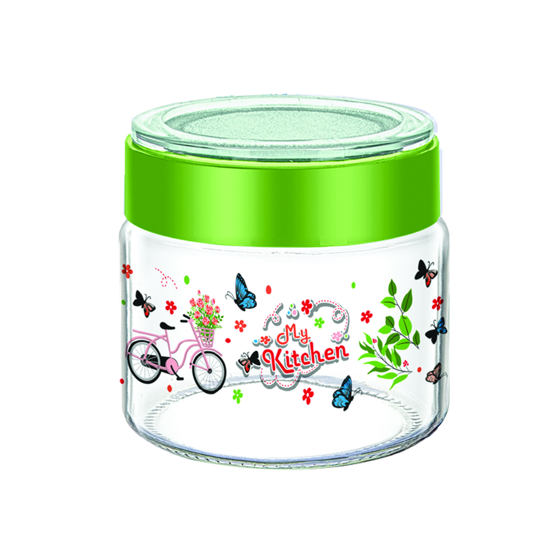 Vacuum Lidded Patterned Jar