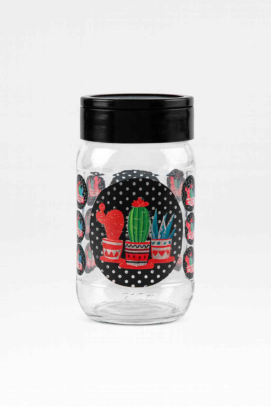 Vacuum Lidded Patterned Jar