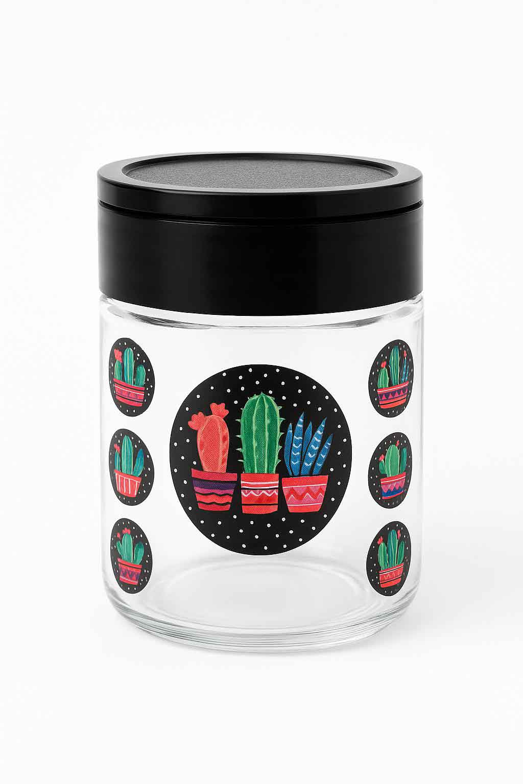 Vacuum Lidded Patterned Jar