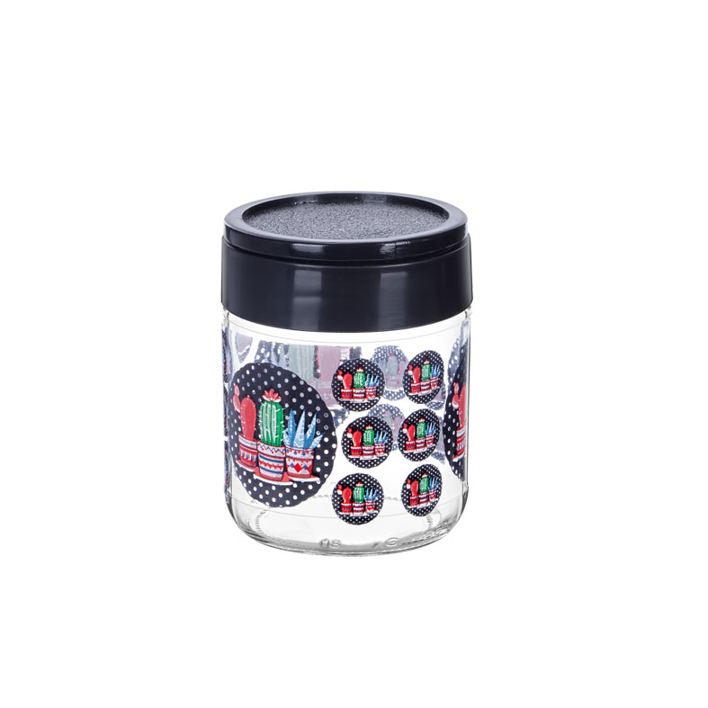 Vakumlu Kapaklı Desenli Kavanoz