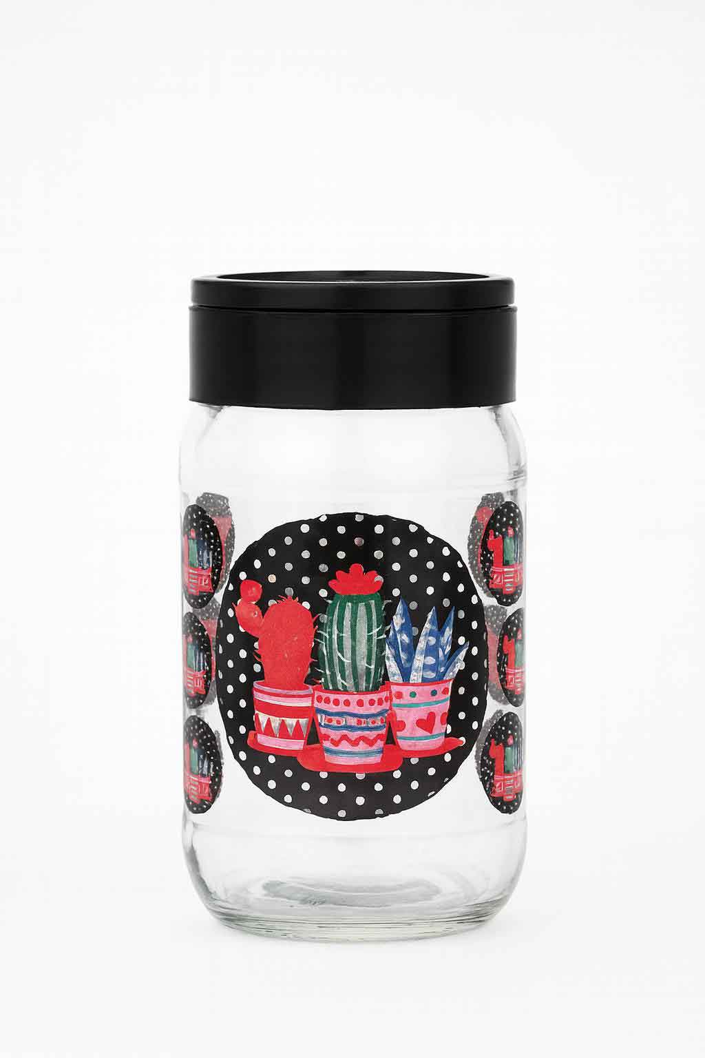 Vacuum Lidded Patterned Jar