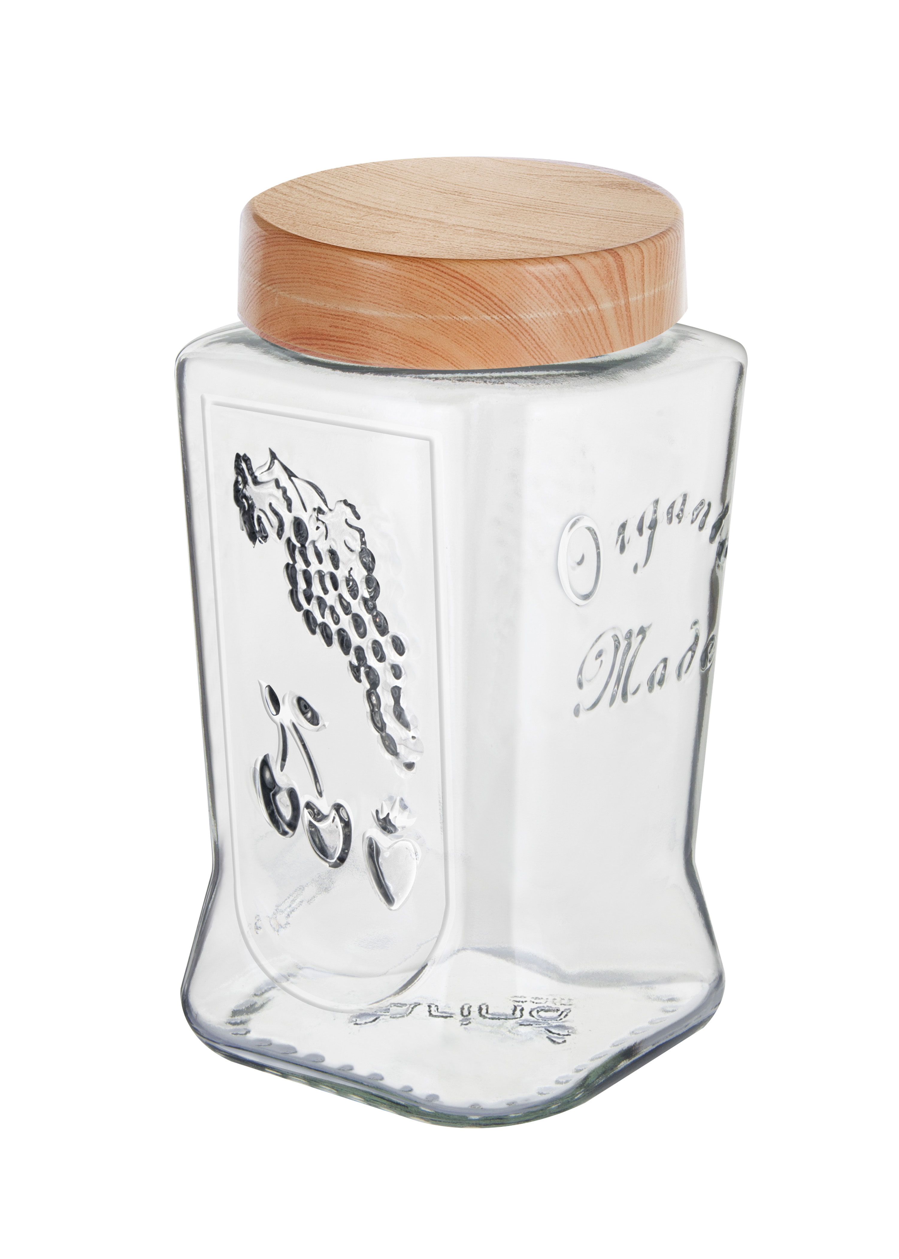 Wooden Decorated Lidded Organic Jar