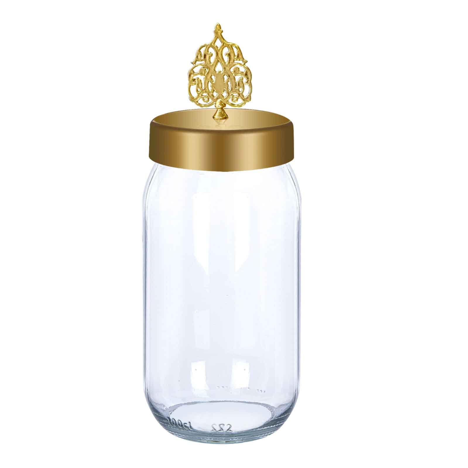 Mimosa Jar Gold Lidded