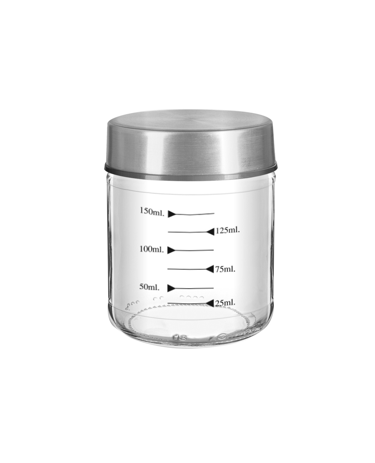 Metal Kapaklı, Ölçek İşaretli Baharat Kavanozu