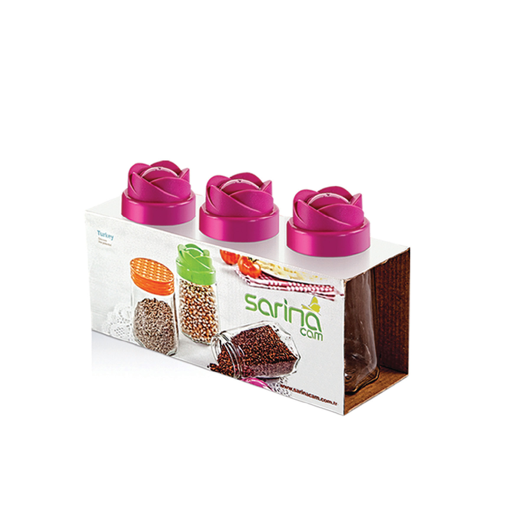 Prism 3'Lü Gül Spice Jar