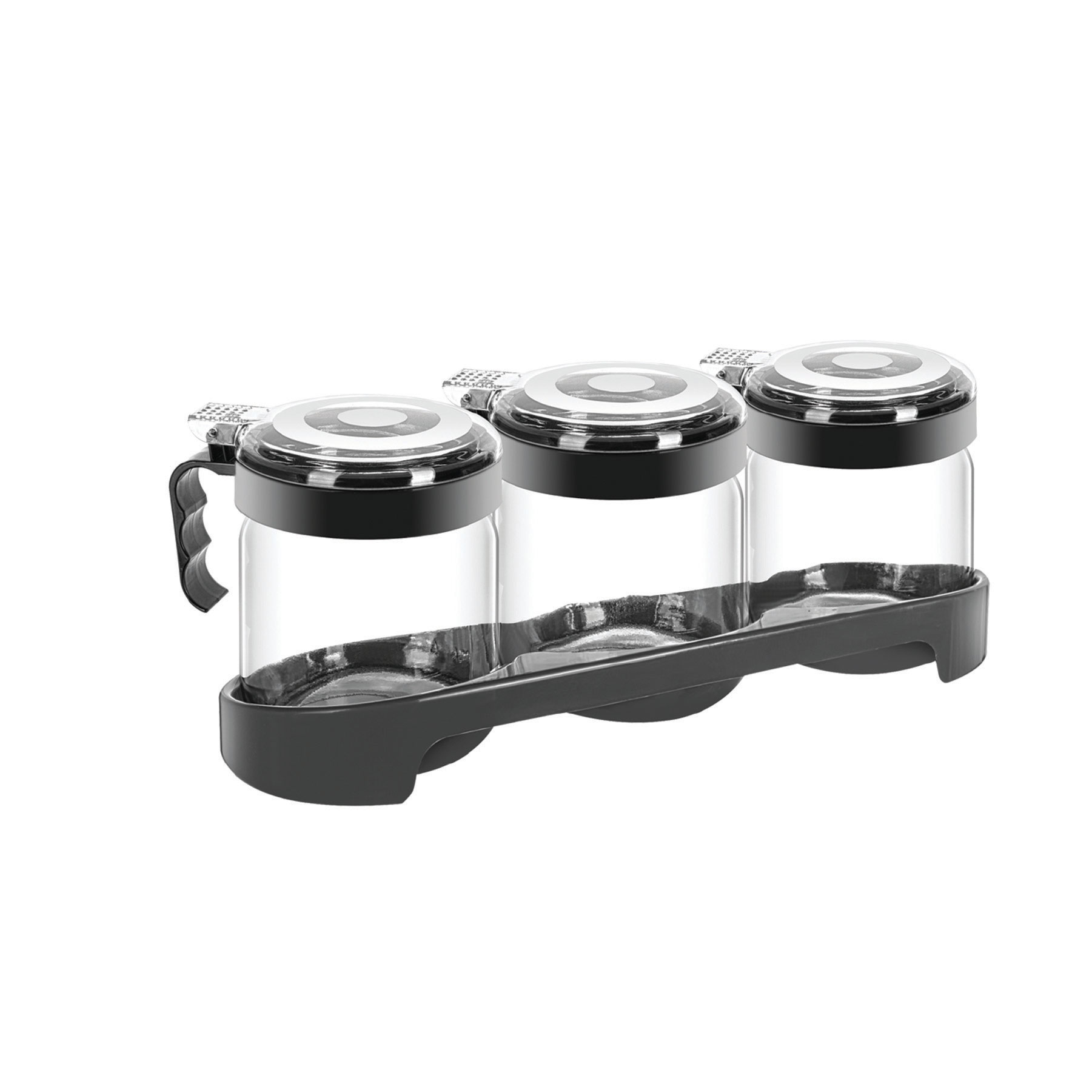 3-Piece Spice Jar Set (With Stand)