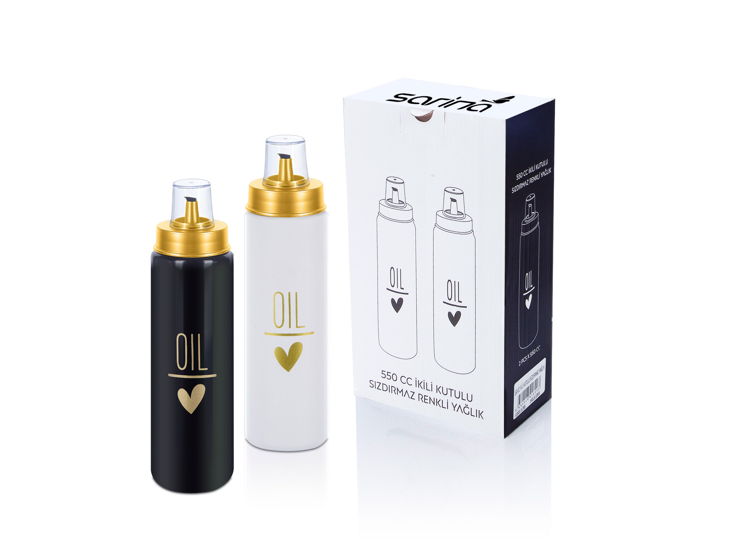 2 Adet Süslü Yağ Şişesi