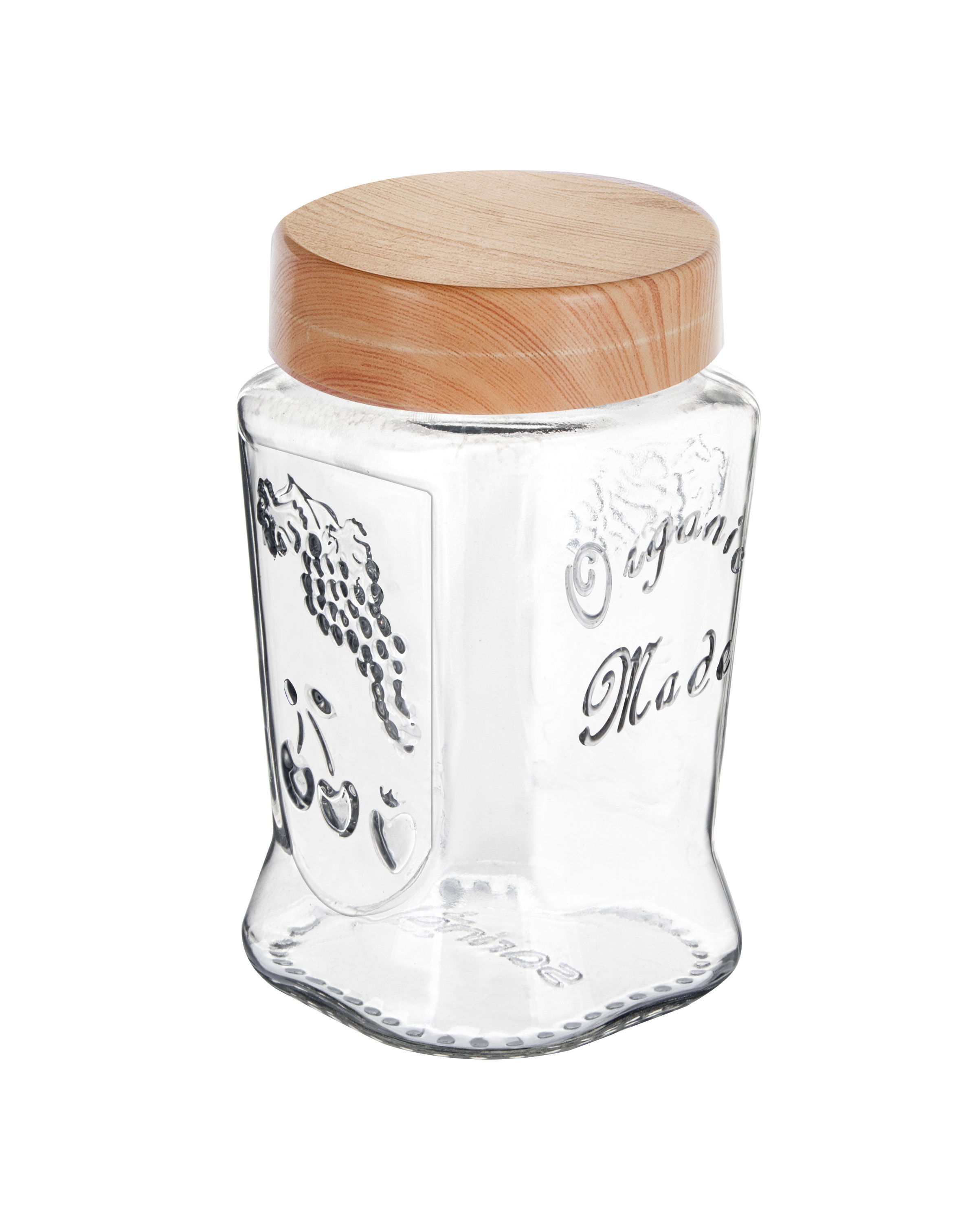 Wooden Decorated Lidded Organic Jar