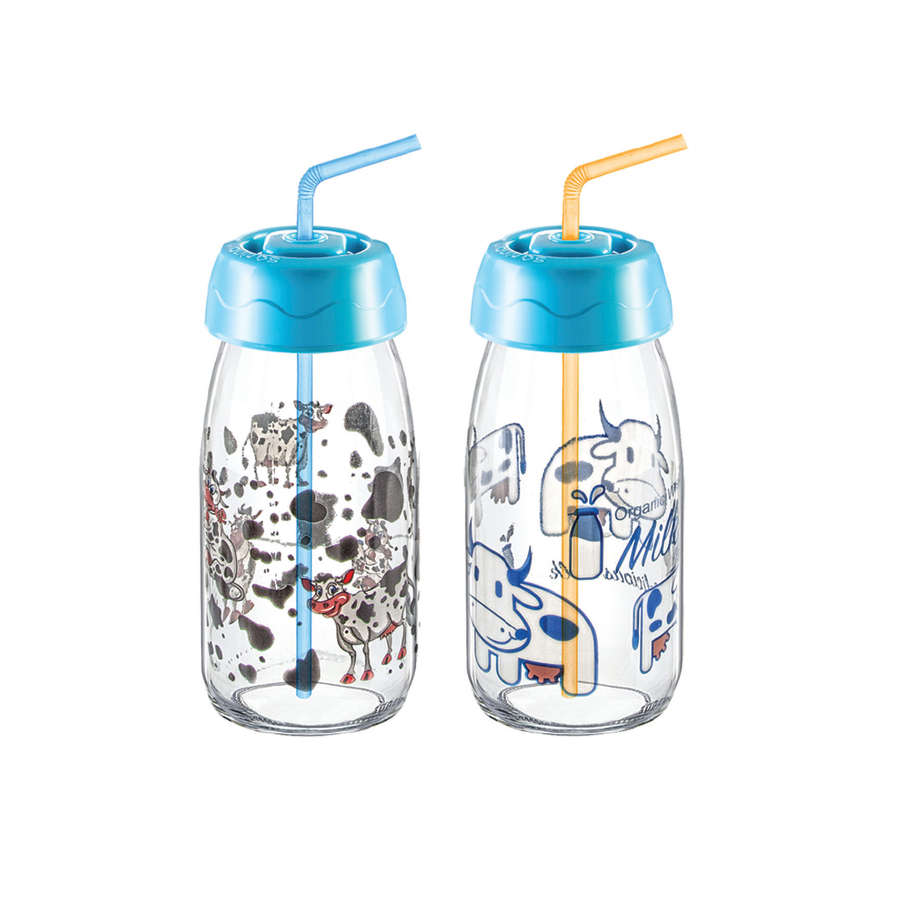 Straw Milk Bottle