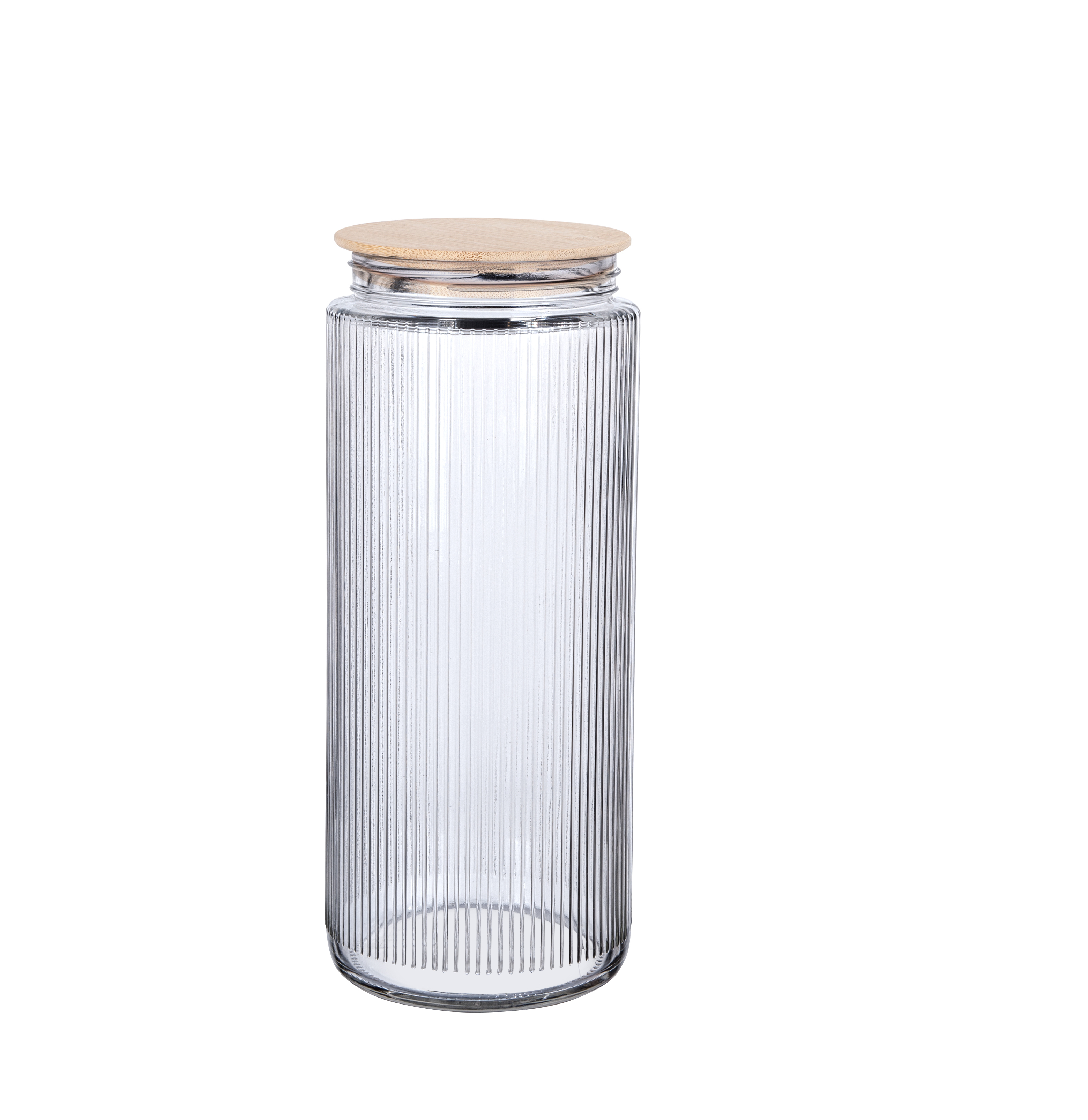 Bamboo Vacuum Lidded Diamond Jar