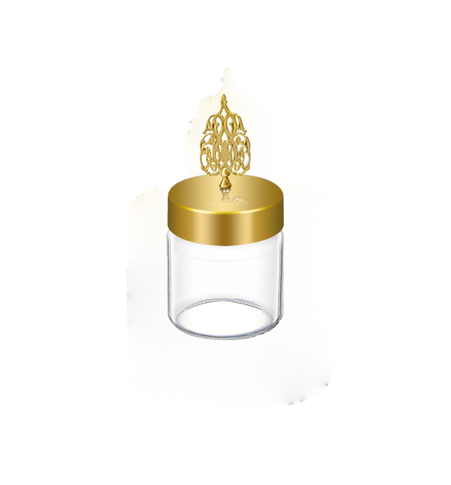 Mimosa Jar Gold Lidded
