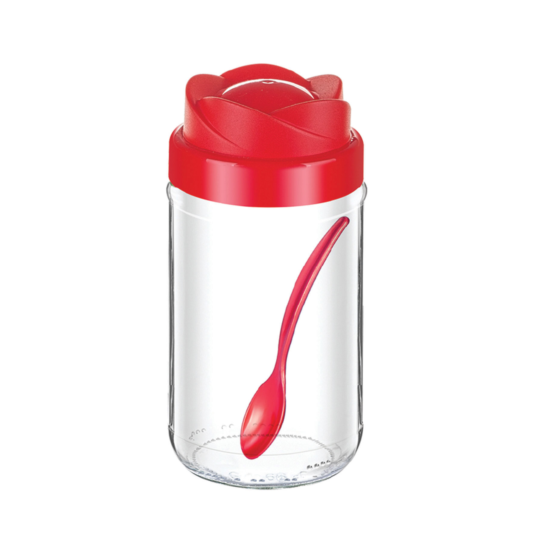 Prism Glass Jar with Spoon